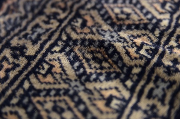 Pakistani Hand-Woven Blue Bukhara Rug from Ikea, 1960s-ZAA-1271115