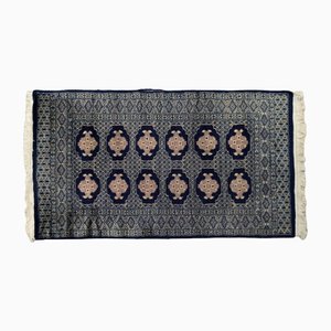 Pakistani Hand-Woven Blue Bukhara Rug from Ikea, 1960s-ZAA-1271115