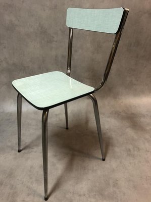 Pale Green Formica Side Chairs, 1950s, Set of 4-SDV-715215