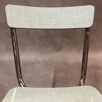 Pale Green Formica Side Chairs, 1950s, Set of 4-SDV-715215