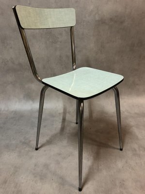 Pale Green Formica Side Chairs, 1950s, Set of 4-SDV-715215