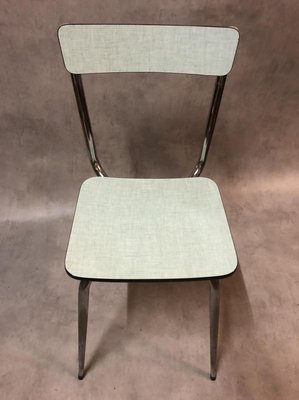 Pale Green Formica Side Chairs, 1950s, Set of 4-SDV-715215