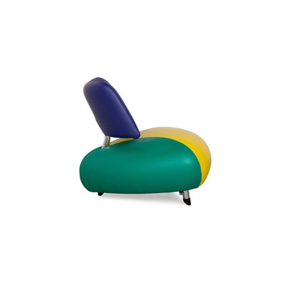 Pallone Leather Armchair in Yellow, Green & Blue from Leolux-RQW-2035067