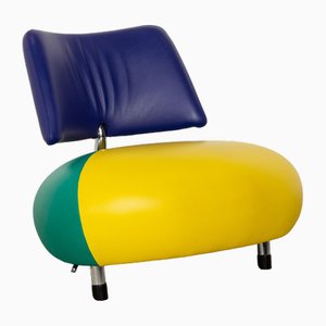 Pallone Leather Armchair in Yellow, Green & Blue from Leolux-RQW-2035067