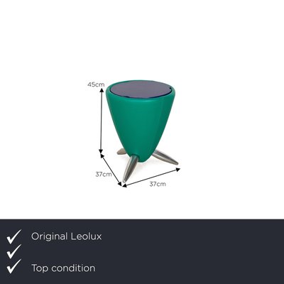 Pallone Leather Stool in Green & Blue from Leolux-RQW-2035065