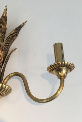 Palm Tree Sconces in Bronze & Brass in the Style of Maison Charles, Set of 2-BA-1365555