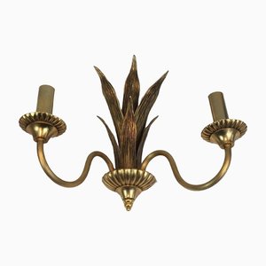 Palm Tree Sconces in Bronze & Brass in the Style of Maison Charles, Set of 2-BA-1365555