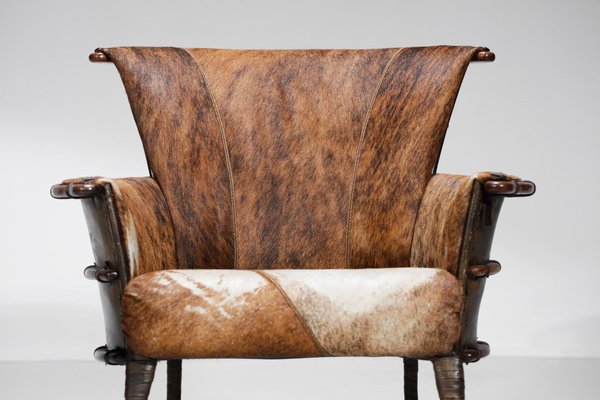 Palm Wood Armchairs, 1930s, Set of 2-YU-1010766