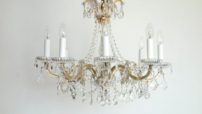 Palwa Maria Theresia 8-Bulb Chandelier from Palwa, 1960s-NGU-2016653