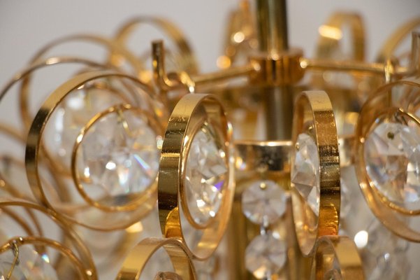 Palwa Orbit Chandelier Crystal & Gilt Brass by Gaetano Sciolari, 1960s, Germany-DEK-932407