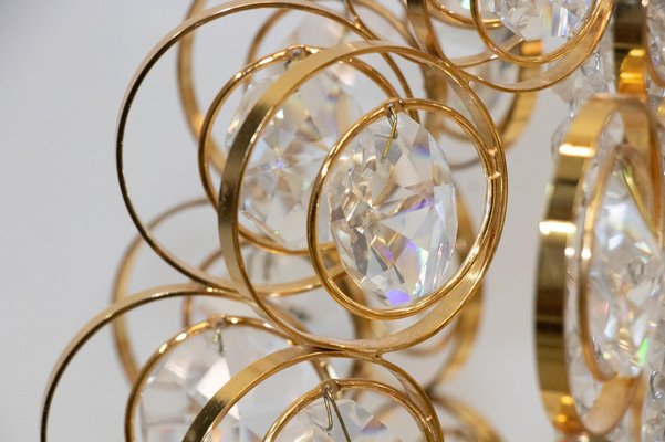 Palwa Orbit Chandelier Crystal & Gilt Brass by Gaetano Sciolari, 1960s, Germany-DEK-932407