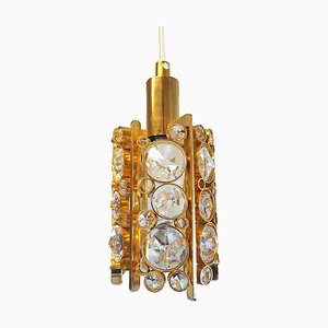 Palwa Small Bubble Chandelier in Crystal Glass & Gilt Brass, 1960s, Germany-DEK-932659