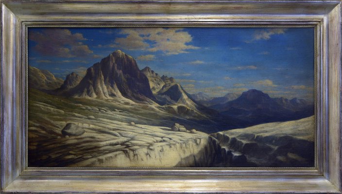 Paolo De Robertis, Ghiacciaio, Oil on Canvas, Framed-VHF-1746173