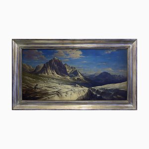 Paolo De Robertis, Ghiacciaio, Oil on Canvas, Framed-VHF-1746173