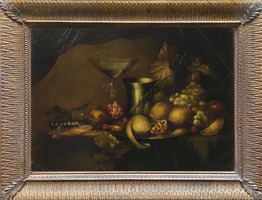 Paolo De Robertis, Still Life Painting, Italy, Oil on Canvas, Framed-YUW-1299399