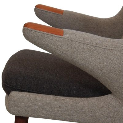 Papa Bear Chair in Grey Hallingdal Fabric by Hans Wegner, 1980s-MTD-1746786