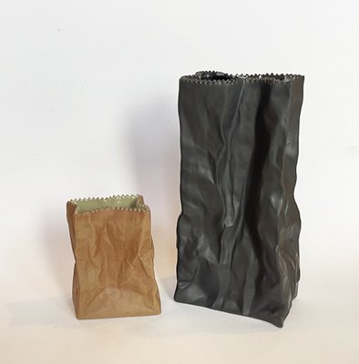 Paper Bag Vases by Tapio Wirkkala for Rosenthal, 1977, Set of 2-PBW-1798105