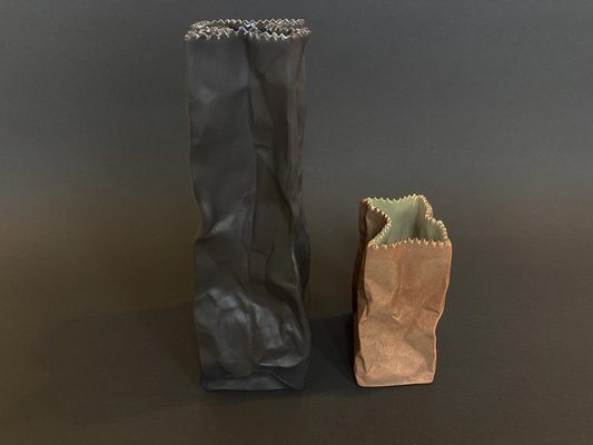 Paper Bag Vases by Tapio Wirkkala for Rosenthal, 1977, Set of 2-PBW-1798105