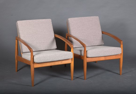 Paper Knife Lounge Chairs by Kai Kristiansen for Magnus Olesen, Set of 2-JIX-2022469