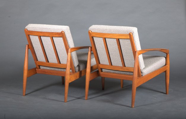 Paper Knife Lounge Chairs by Kai Kristiansen for Magnus Olesen, Set of 2-JIX-2022469