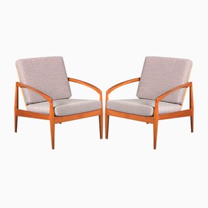 Paper Knife Lounge Chairs by Kai Kristiansen for Magnus Olesen, Set of 2-JIX-2022469