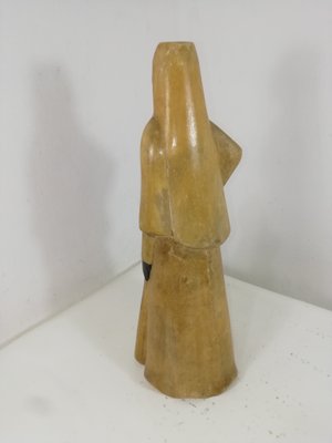 Parchment & Poplar Figure of Lady by Aldo Tura, Italy, 1950s-HNE-2040492