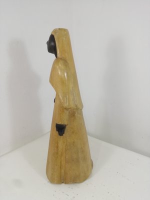 Parchment & Poplar Figure of Lady by Aldo Tura, Italy, 1950s-HNE-2040492