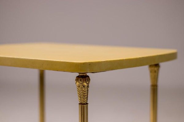 Parchment Side Table attributed to Aldo Tura, 1960s-WN-1436590