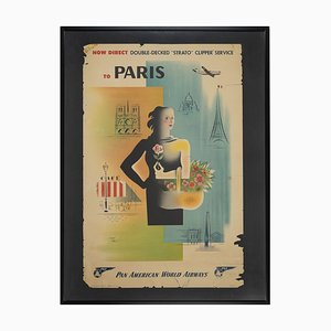 Paris, Pan Am Airways Travel Poster, 1949-GPP-1278047