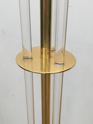 Parquet Floor Lamp in Golden Brass & Acrylic Glass-BA-1365584