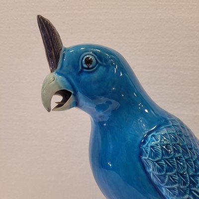 Parrot Sculpture in Enameled Porcelain, China, 20th Century-NUC-2035653