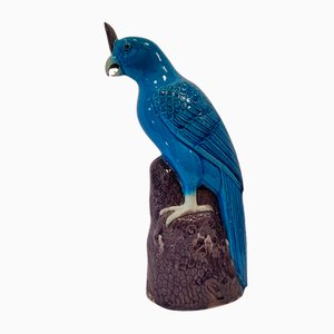 Parrot Sculpture in Enameled Porcelain, China, 20th Century-NUC-2035653