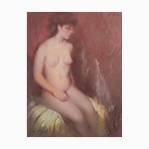 Pastel of a Nude, Framed-AOI-1106766