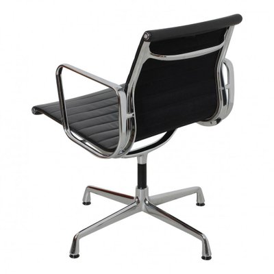 Patinated Black Leather EA-108 Chair by Charles Eames for Vitra-MTD-1400506