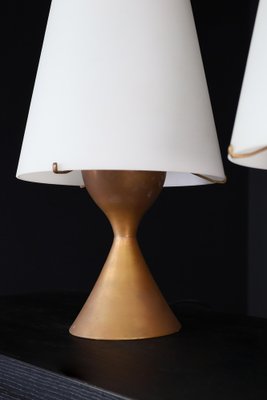 Patinated Brass Table Lamps attributed to Max Ingrand for Fontana Arte, Italy, 1956, Set of 2-TRW-1819635