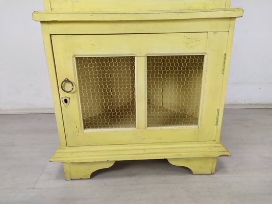 Patinated Corner Cupboard in Fir & Iron-EAD-1313864