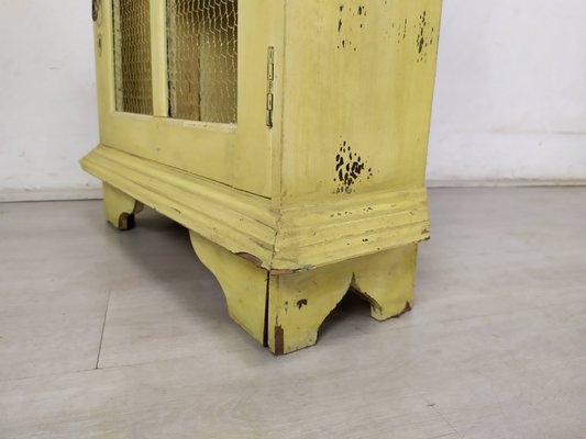 Patinated Corner Cupboard in Fir & Iron-EAD-1313864