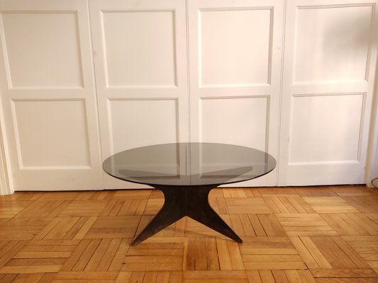 Patinated Iron Circular Shelled Table, 1960s-ILR-1397706