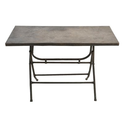 Patinated Iron Folding Table-NQ-1788070