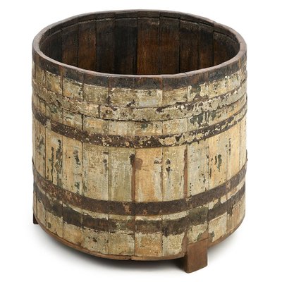 Patinated Solid Wood Barrel-NQ-1798464