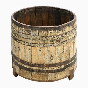 Patinated Solid Wood Barrel-NQ-1798464