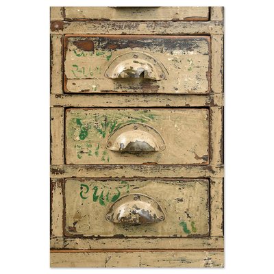 Patinated Teak Chest of Drawers-NQ-1798461