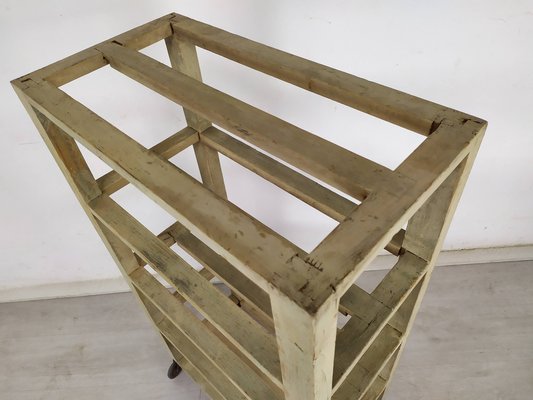 Patinated Wood Industrial Shelf, 1890s-EAD-1408063