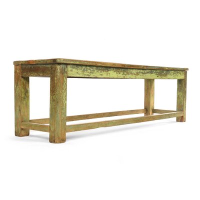 Patinated Wooden Bench, 1940s-NQ-736460