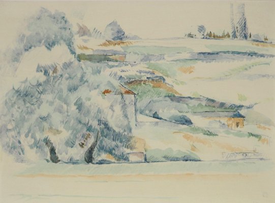 Paul Cezanne, Landscape in Provence, Lithograph and Stencil-KHH-2039311