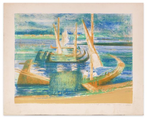 Paul Colomb, Souvenir from Portugal, Lithograph, Late 20th Century-ZCI-874058