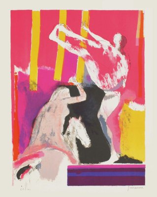 Paul Guiramand, Acrobates, Lithograph on Arches Paper-FMZ-1129128