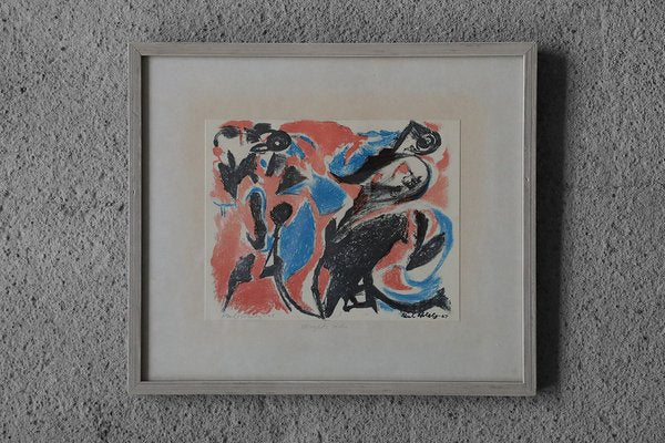 Paul Holsby, Mountain's Red, Color Lithograph, 1963, Framed-ZAA-1742396