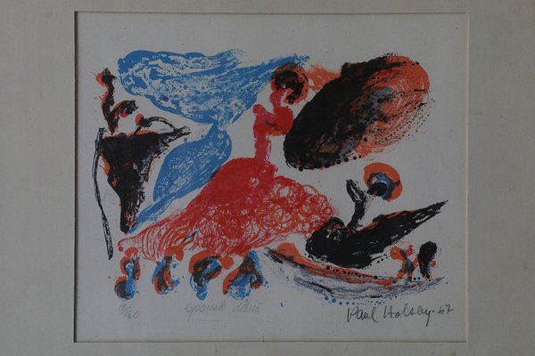 Paul Holsby, Spansk Dans, Color Lithograph, 1967, Framed-ZAA-1742436