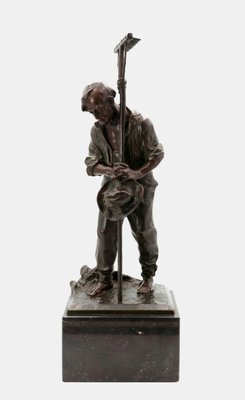 Paul Ludwig Kowalczewski, Field Worker with Rake, 1900, Bronze-TPH-2025953